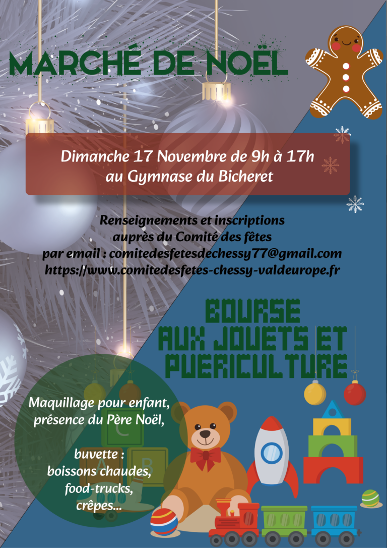 Marché de noël et bourse aux jouets à Chessy